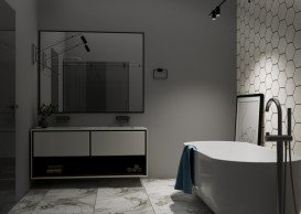 Ванна отдельно стоящая каменная Volle Solid surface 168х80 белый 12-40-036