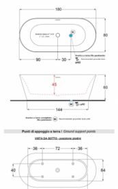 Ванна отдельностоящая Gruppo Treesse Inka 180x80 V3880XBL000S
