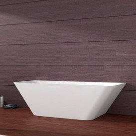 Ванна отдельностоящая пристінна з сифоном і переливом Sandra Bathtub WD6545F3