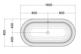 Ванна овальная Kerasan G&M свободностоящая 160х80 белая 743301