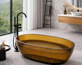 Ванна скляна VBI Vesuvio окремо 170х78 см коричневий VBI-075002