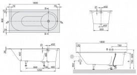 Ванна кварилова Villeroy&Boch Libra 180x80 UBQ180LIB2V-01