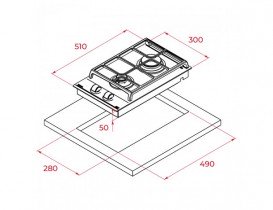 Варочная модульная поверхность газовая Teka Total GZC 32300 XBN черный 112570018