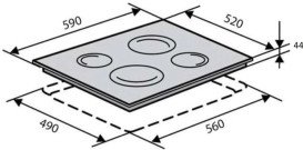 Варильна поверхня електрична Granado GVH 624 склокераміка black GVH16241