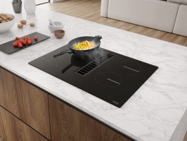 Варочная поверхность индукционная Franke Smart FSM 709 HI 70 см со встроенной вытяжкой и набором для рециркуляции черное стекло 340.0678.204