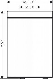 Відро для сміття Axor Universal Circular 5 л метал чорний матовий 42872670