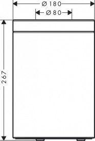 Відро для сміття Hansgrohe Axor Universal Circular 5 л метал матовий білий 42872700