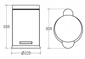Відро для сміття Lineabeta Basket з педаллю 5 л нержавіюча сталь полірована 53298.29