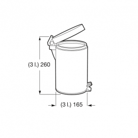 Ведро для мусора Roca Hotels объём 3 литра хром A815487001
