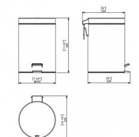 Відро для сміття Sonia Contract-Hospitality з педаллю 5 л чорний матовий 112928/177172