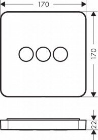 Вентиль прихованого монтажу Hansgrohe Axor ShowerSelect 3 матовий чорний 36773670