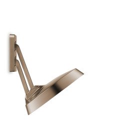 Верхній душ Hansgrohe Axor ShowerSphere 2jet EcoSmart 370х220 мм з кронштейном матова бронза 39746140