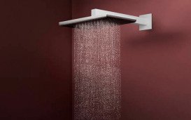 Верхний душ Hansgrohe Raindance Alive Q 34х21 см 2 режима с держателем белый матовый 24550700