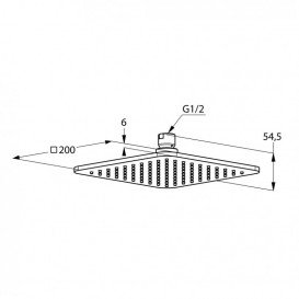 Верхний душ Kludi A-QA хром 6452005-00
