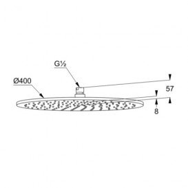 Верхній душ Kludi A-Qa круглий латунь білий 6434091-00