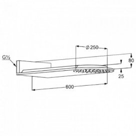Верхній душ Kludi A-QA струменя дощ / водоспад 6488005-00