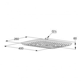 Верхний душ Kludi Freshline прямоугольный латунь белый 6440005-00