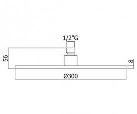 Верхний душ Paffoni Master King хром ZSOF 079 CR