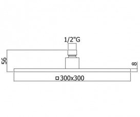 Верхній душ Paffoni Synchro хром ZSOF 078 CR