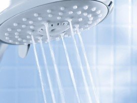 Верхний душ с настенным кронштейном Grohe New Tempesta 100 латунь/пластик хром 26088001