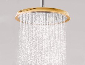 Верхній душ з тропічним душем Hansgrohe колекція Raindance Classic AIR хром / золото 27424090