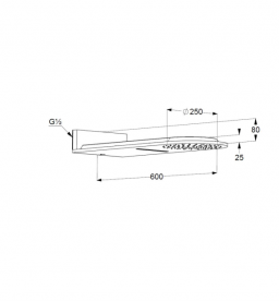 Верхний душ со стены Kludi A-Qa черный матовый/хром 6488087-00