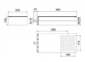 Верхний душ Treemme 5мм нержавеющая сталь 2847IS02