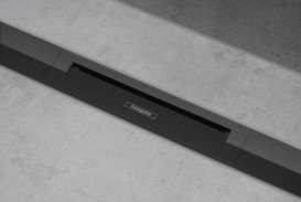 Верхняя часть Hansgrohe RainDrain Flex для водосточного желоба 700 мм черный хром матовый 56043340