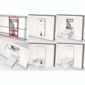 Верхня панель змиву для унітазу TECE TECElux скляна біла клавіші хром глянсовий 9650001