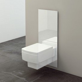 Верхня панель змиву для унітазу TECE TECElux скляна біла з сенсорними клавішами змиву 9650002