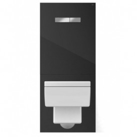 Верхняя панель смыва для унитаза TECE TECElux стеклянная черная клавиши хром глянцевый 9650004