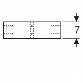 Верхняя вставка для выдвижного ящика Geberit Group без дна T-образная ДСП светло-серый 501000000