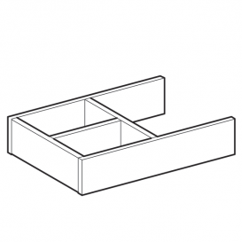 Верхняя вставка для выдвижного ящика Geberit Group без дна T-образная ДСП светло-серый 501000000