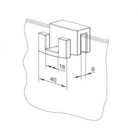 Вішалка для безпрофільних душових кабін Radaway чорний WR-054