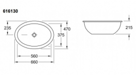 Раковина для ванной встраиваемая Villeroy&Boch коллекция Loop&Friends белая 61613001