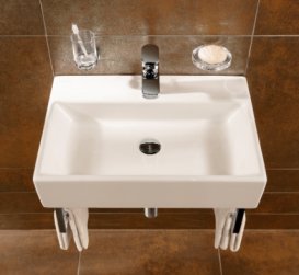 Раковина для ванной подвесная с вешалкой Villeroy&Boch коллекция Memento белая 51336001