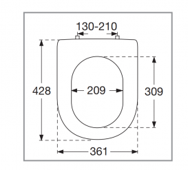 Сиденье с крышкой для унитаза Villeroy&Boch Hommage с микролифтом и быстрым снятием 8809S1R1