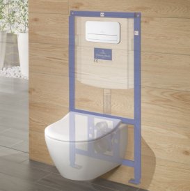 Унітаз підвісний Villeroy & Boch O.Novo 5688H101 + Сидіння + Інсталяція ViConnect 92246100 + Кнопка змиву 92249061