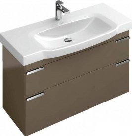 Раковина для ванної підвісна умивальник-стільниця Villeroy & Boch колекція Sentique біла 5142A001