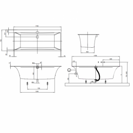 Villeroy&Boch Ванна 170х75 Squaro Edge UBQ170SQE2DV-01