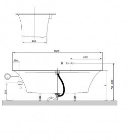 Villeroy & Boch Ванна 180х80 Squaro Edge UBQ180SQE2DV-01