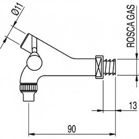 Винный кран Tres №1/N 1/2''G хром 001001