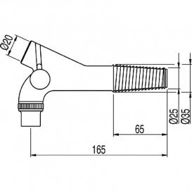 Винний кран Tres №3 хром 003010