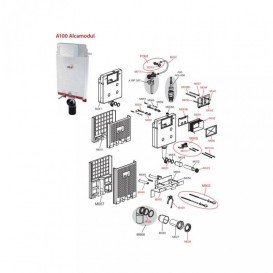 Вкладыш гофрированый AlcaPlast пластик M023ND