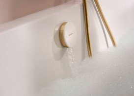 Зовнішня частина для зливу-переливу з наповненням для ванни Hansgrohe Exafill білий/бронза 58119140