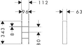 Органайзер для тумбы Hansgrohe IntraStoris 11,5х34 см натуральный дуб 54146230