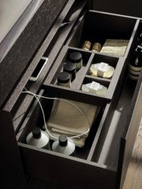 Внутренний органайзер для выдвижного ящика Laufen Boutique 19,5х25х5,5 см ЛДСП темный дуб H4092001502511