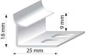Внутренний профиль Salag h9 мм 2.5 м алюминиевый натуральный A039xx