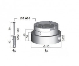 Внутренняя часть к напольному смесителю Paffoni Light хром LIG 030 CR