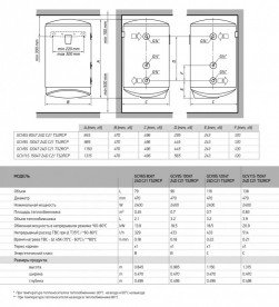 Водонагреватель комбинированный Tesy Modeco Ceramic 100 л белый GCV9S 1004724D C21 TS2RCP